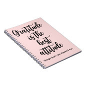 Dankbaarheid is de beste Instelling Roze Dagboek Notitieboek (Rechterzijde)