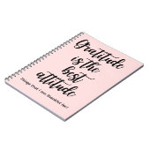 Dankbaarheid is de beste Instelling Roze Dagboek Notitieboek (Linkerzijde)