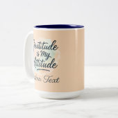 Dankbaarheid is mijn Waterverf Tweekleurige Koffiemok (Voorkant links)