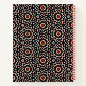 Dankbaarheid Journaal bloei patroon blauw rood wit Notitieboek (Achterkant)