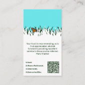 🦋Dankbaarheid Lawn Butterfly Referral Bedankt Visitekaartje (Achterkant)