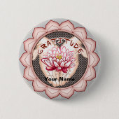 Dankbaarheid Lotus pin knop Ronde Button 5,7 Cm (Voorkant)