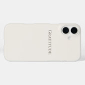 Dankbaarheid – Minimale typografie Case-Mate iPhone Case (Achterkant (horizontaal))