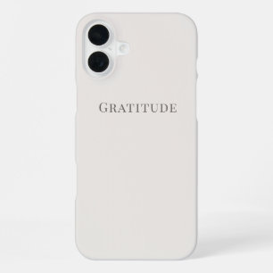 Dankbaarheid – Minimale typografie  iPhone 16 Plus Hoesje