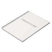 Dankbaarheid – Minimale typografie Notitieboek (Linkerzijde)