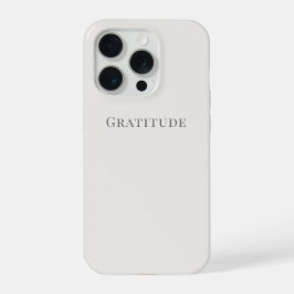 Dankbaarheid – Minimale typografie (Slim Fit of To iPhone 15 Pro Case