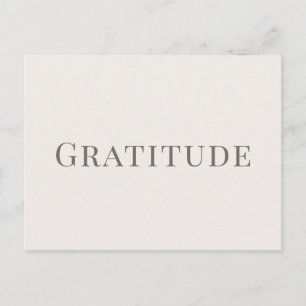 Dankbaarheid – Minimalistisch typografie ontwerp Briefkaart