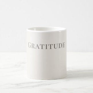 Dankbaarheid – Minimalistisch typografie ontwerp Koffiemok