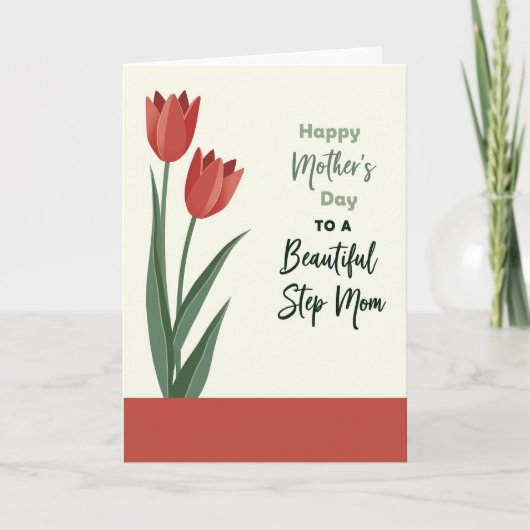 Dankbaarheid Moederdag Tulp Kaart (Voorkant)