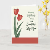 Dankbaarheid Moederdag Tulp Kaart (Gele Bloem)