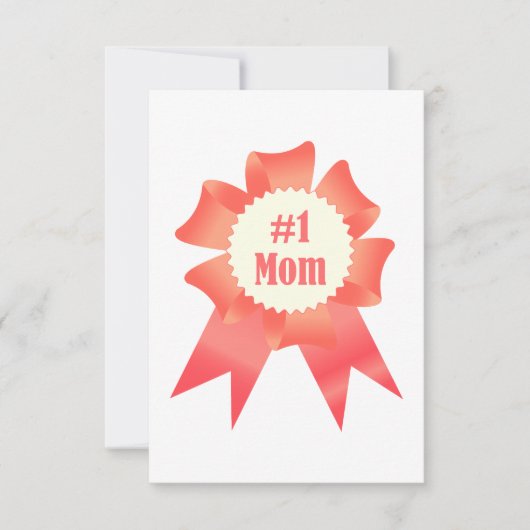 Dankbaarheid Nummer Een Moeder winnaar award lint Bedankkaart (Voorkant)