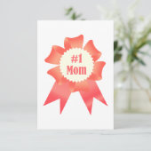 Dankbaarheid Nummer Een Moeder winnaar award lint Bedankkaart (Staand voorkant)