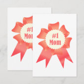 Dankbaarheid Nummer Een Moeder winnaar award lint Bedankkaart (Voorkant / Achterkant)