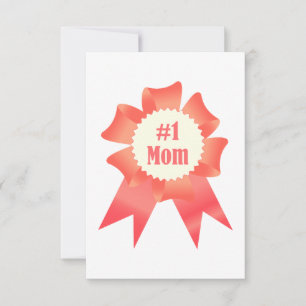 Dankbaarheid Nummer Een Moeder winnaar award lint Bedankkaart