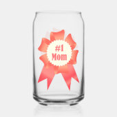 Dankbaarheid Nummer Een Moeder winnaar award lint Blikvorm Glas (Voorkant)