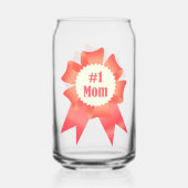 Dankbaarheid Nummer Een Moeder winnaar award lint Blikvorm Glas (Achterkant)