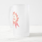 Dankbaarheid Nummer Een Moeder winnaar award lint Matglas Bierpul (Voorkant links)