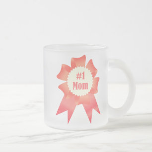Dankbaarheid Nummer Een Moeder winnaar award lint Matglas Koffiemok