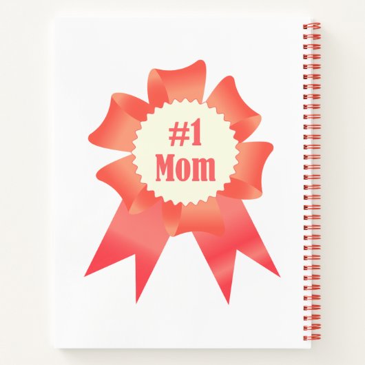 Dankbaarheid Nummer Een Moeder winnaar award lint Notitieboek (Achterkant)