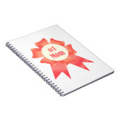 Dankbaarheid Nummer Een Moeder winnaar award lint Notitieboek (Rechterzijde)
