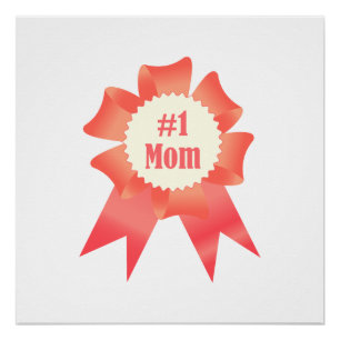 Dankbaarheid Nummer Een Moeder winnaar award lint Perfect Poster
