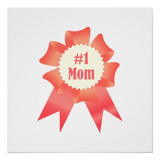Dankbaarheid Nummer Een Moeder winnaar award lint Perfect Poster (Voorkant)