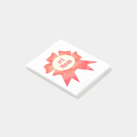 Dankbaarheid Nummer Een Moeder winnaar award lint Post-it® Notes (Schuin)