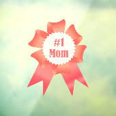 Dankbaarheid Nummer Een Moeder winnaar award lint Raamsticker (Vel 3)