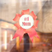 Dankbaarheid Nummer Een Moeder winnaar award lint Raamsticker (Vel 2)