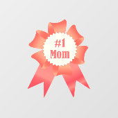 Dankbaarheid Nummer Een Moeder winnaar award lint Raamsticker (Vel)