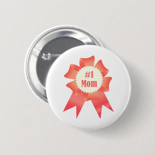 Dankbaarheid Nummer Een Moeder winnaar award lint Ronde Button 5,7 Cm