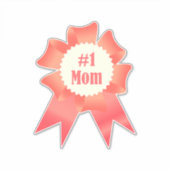 Dankbaarheid Nummer Een Moeder winnaar award lint Sticker (Voorkant)