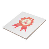 Dankbaarheid Nummer Een Moeder winnaar award lint Tegeltje (Zijkant)