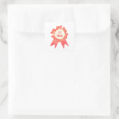 Dankbaarheid Nummer Een Moeder winnaar award lint Vierkante Sticker (Tas)