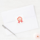 Dankbaarheid Nummer Een Moeder winnaar award lint Vierkante Sticker (Envelop)