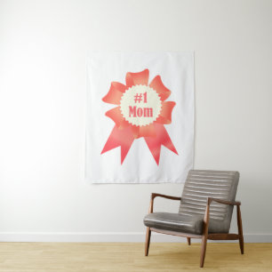 Dankbaarheid Nummer Een Moeder winnaar award lint Wandkleed