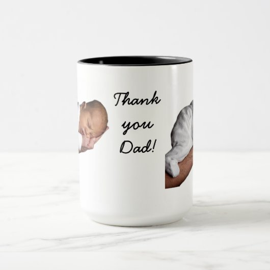 Dankbaarheid omhelzen - 'Dank je, pap!' Pasgeboren Mok (Midden)