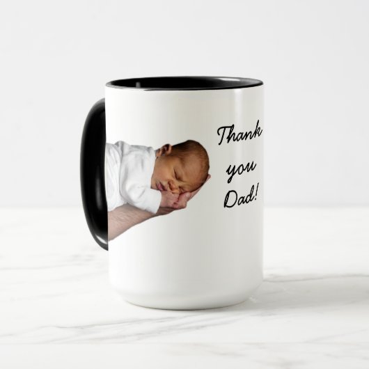 Dankbaarheid omhelzen - 'Dank je, pap!' Pasgeboren Mok (Voorkant links)