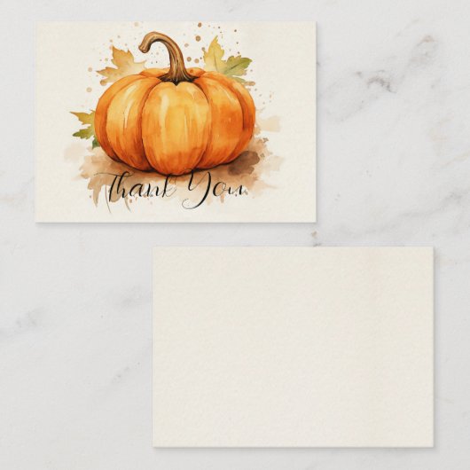 Dankbaarheid oogst pompoen Dank u Notitiekaartje (Voorkant / Achterkant)