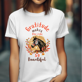 Dankbaarheid Paard Thanksgiving T-shirt