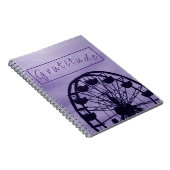 "Dankbaarheid" Paarse reuzenrad skyline Notitieboek (Rechterzijde)