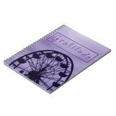 "Dankbaarheid" Paarse reuzenrad skyline Notitieboek (Linkerzijde)