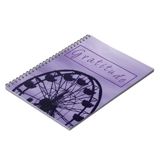 "Dankbaarheid" Paarse reuzenrad skyline Notitieboek (Linkerzijde)