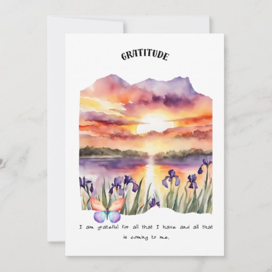 Dankbaarheid Positieve Affirmatie Kaart (Voorkant)