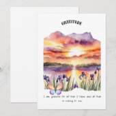 Dankbaarheid Positieve Affirmatie Kaart (Voorkant / Achterkant)