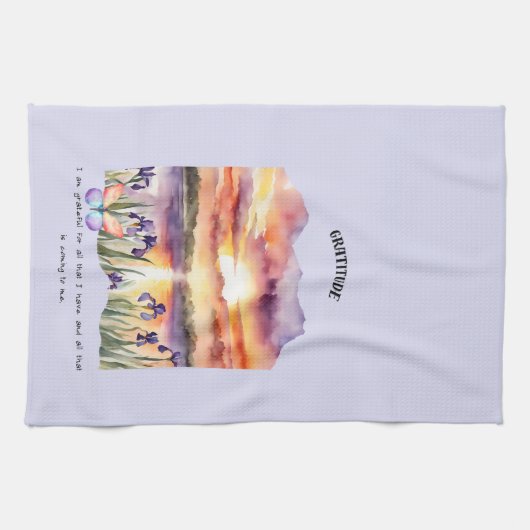 dankbaarheid positieve bevestiging theedoek (Horizontaal)