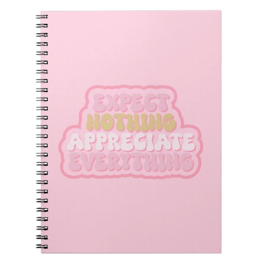 Dankbaarheid Quote Muurdecoratie Notitieboek (Voorkant)