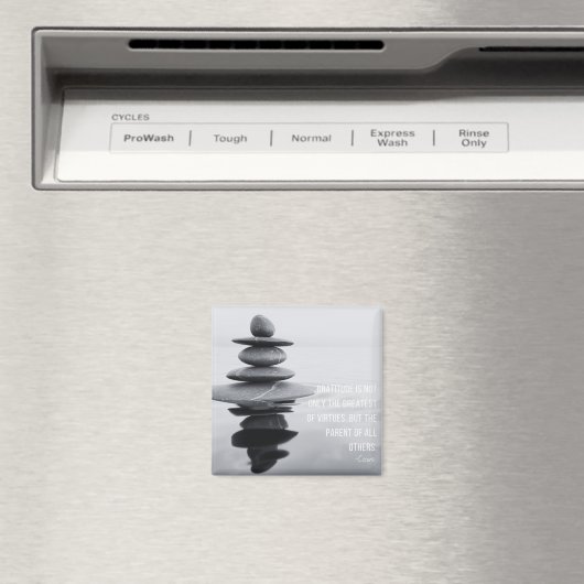 Dankbaarheid Quote Stone Balancing Magneet (Insitu (Vaatwasser))