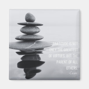 Dankbaarheid Quote Stone Balancing Magneet