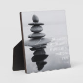 Dankbaarheid Quote Stone Balancing Tafelblad Fotoplaat (Voorkant)